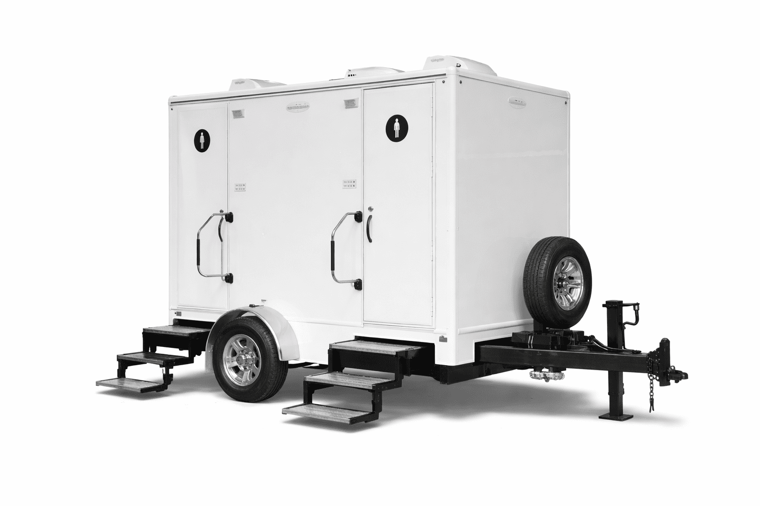 2 door restroom rental trailer