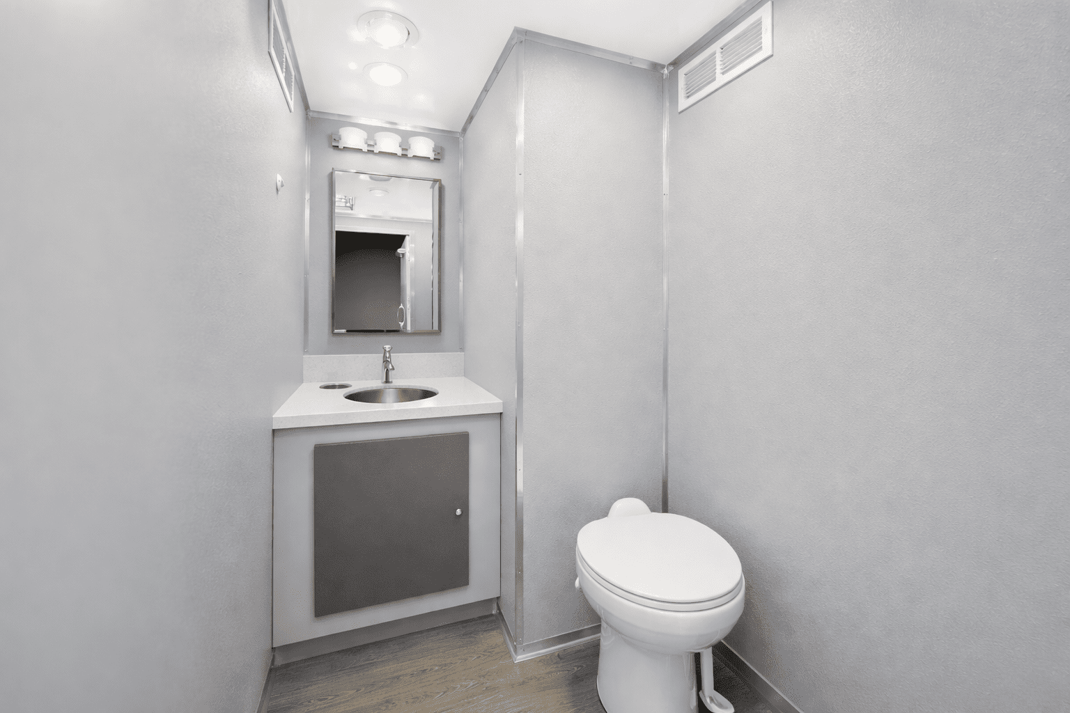 Restroom Trailer Toilet and Sink