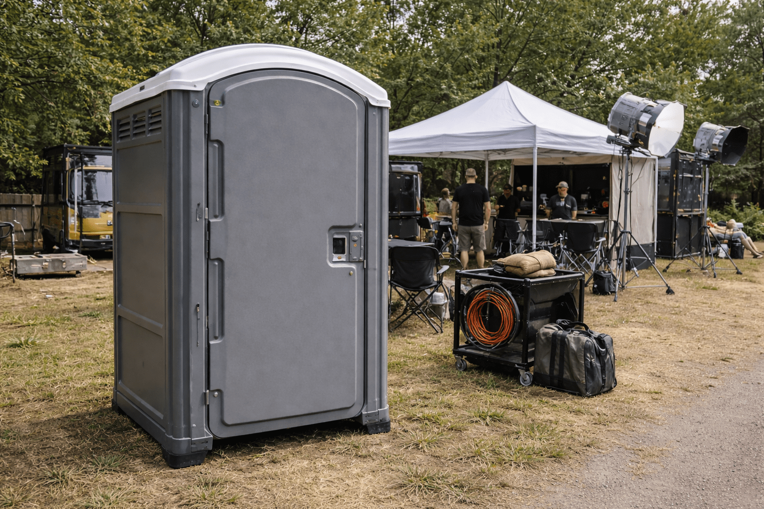 Portable Restroom at Filming of Show