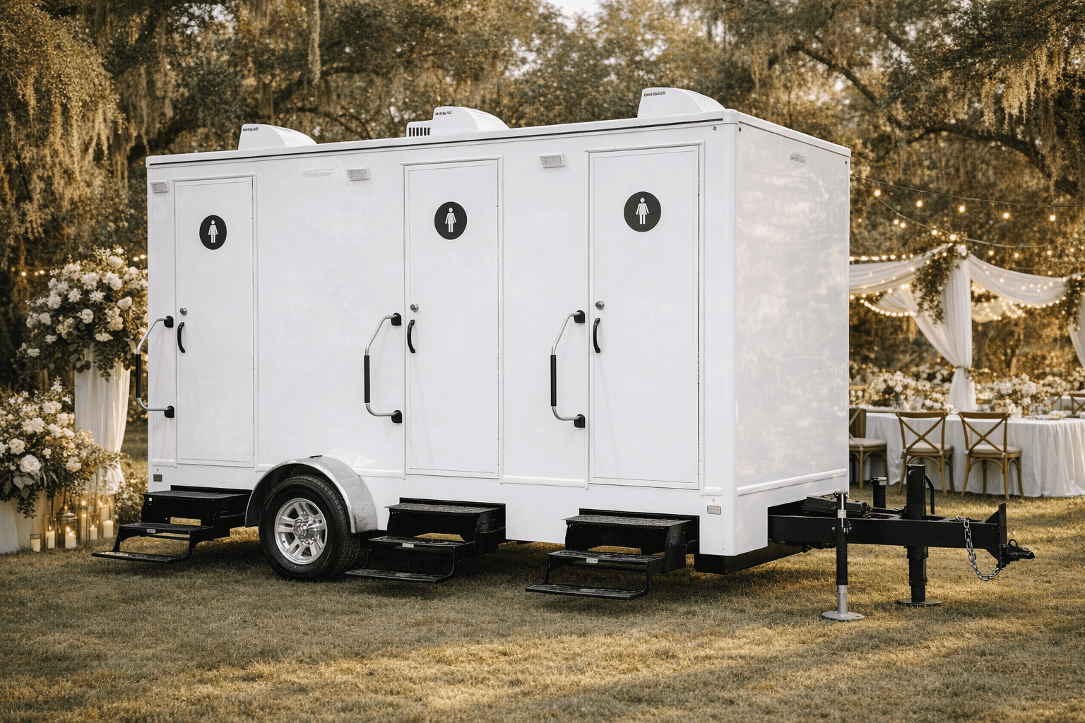 3 Door Restroom Trailer Rental